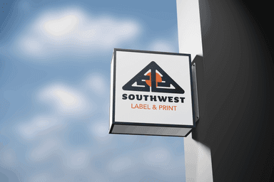 Southwest Label & Print brand applied across printed pieces